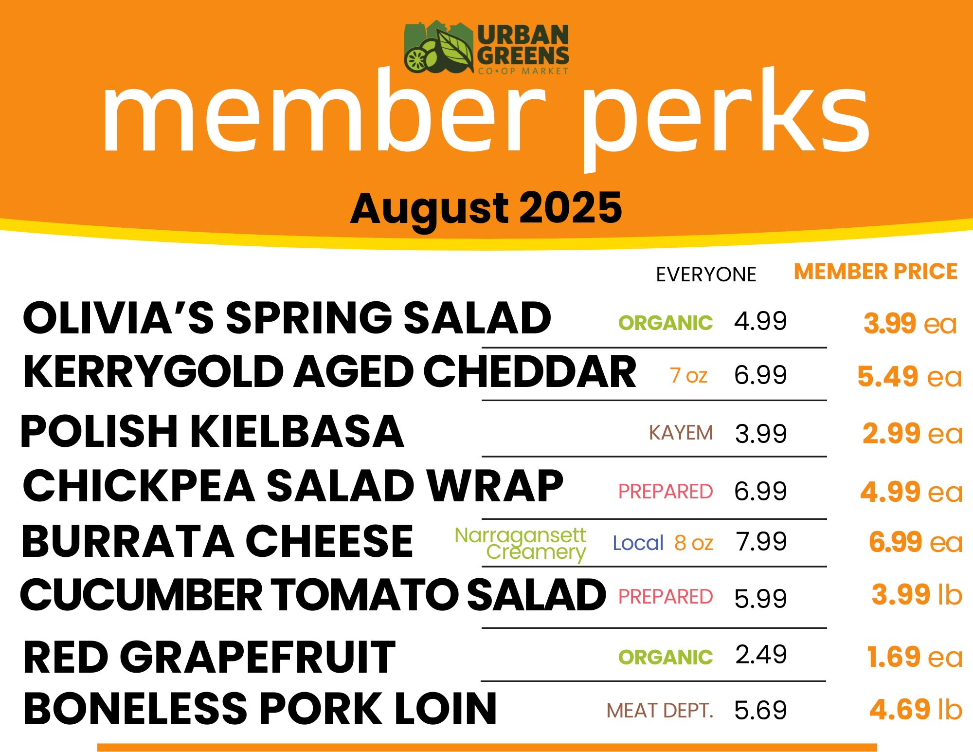 August Member Perks