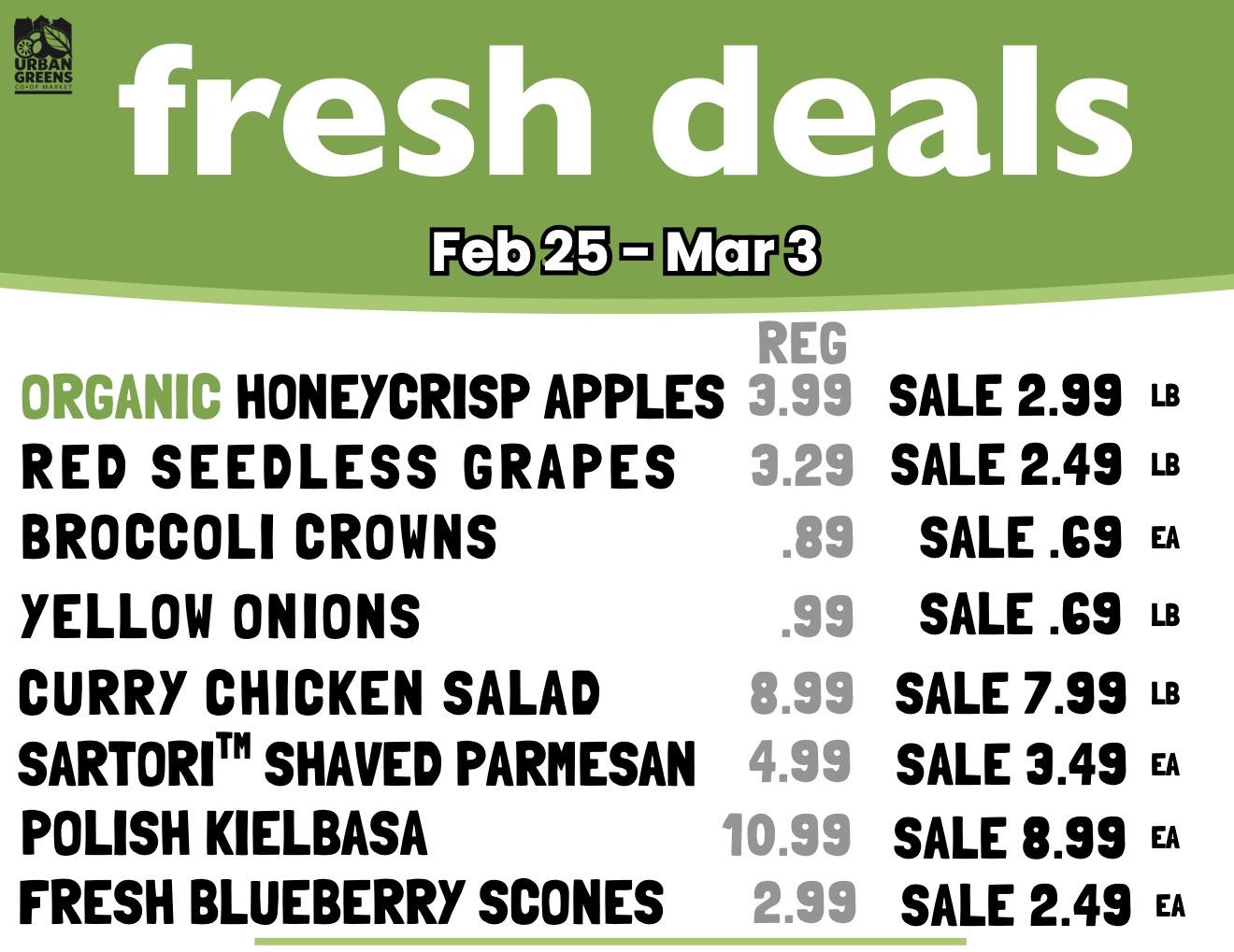 Fresh Deals Change Every Wednesday