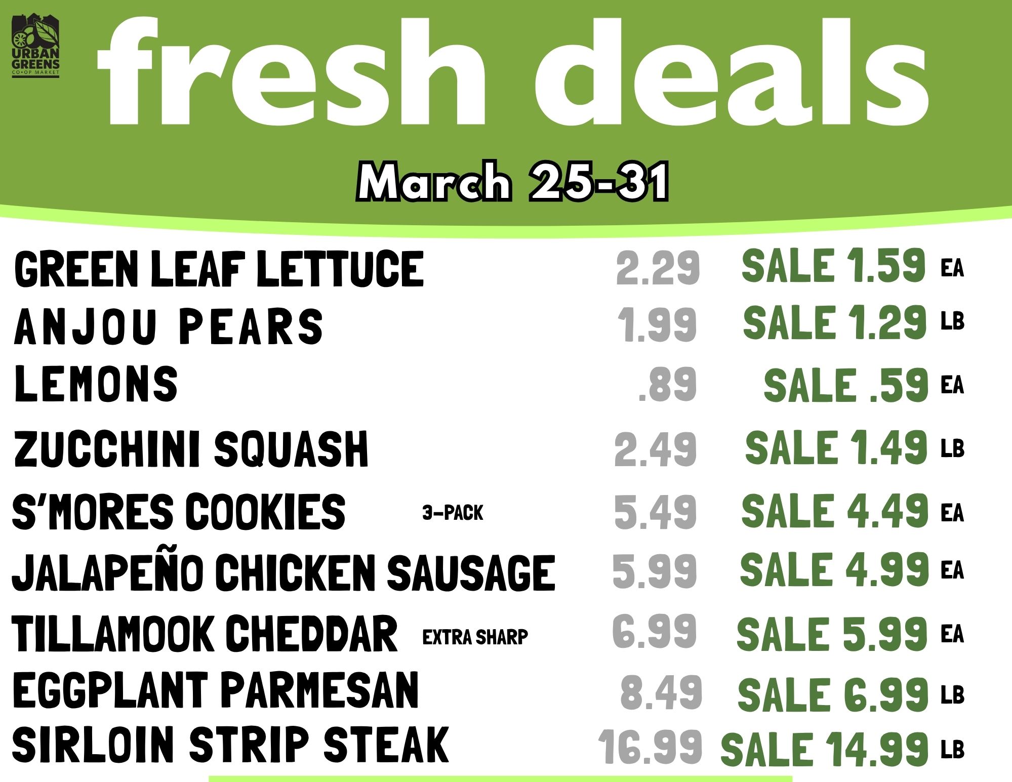 Fresh Deals Change Every Wednesday