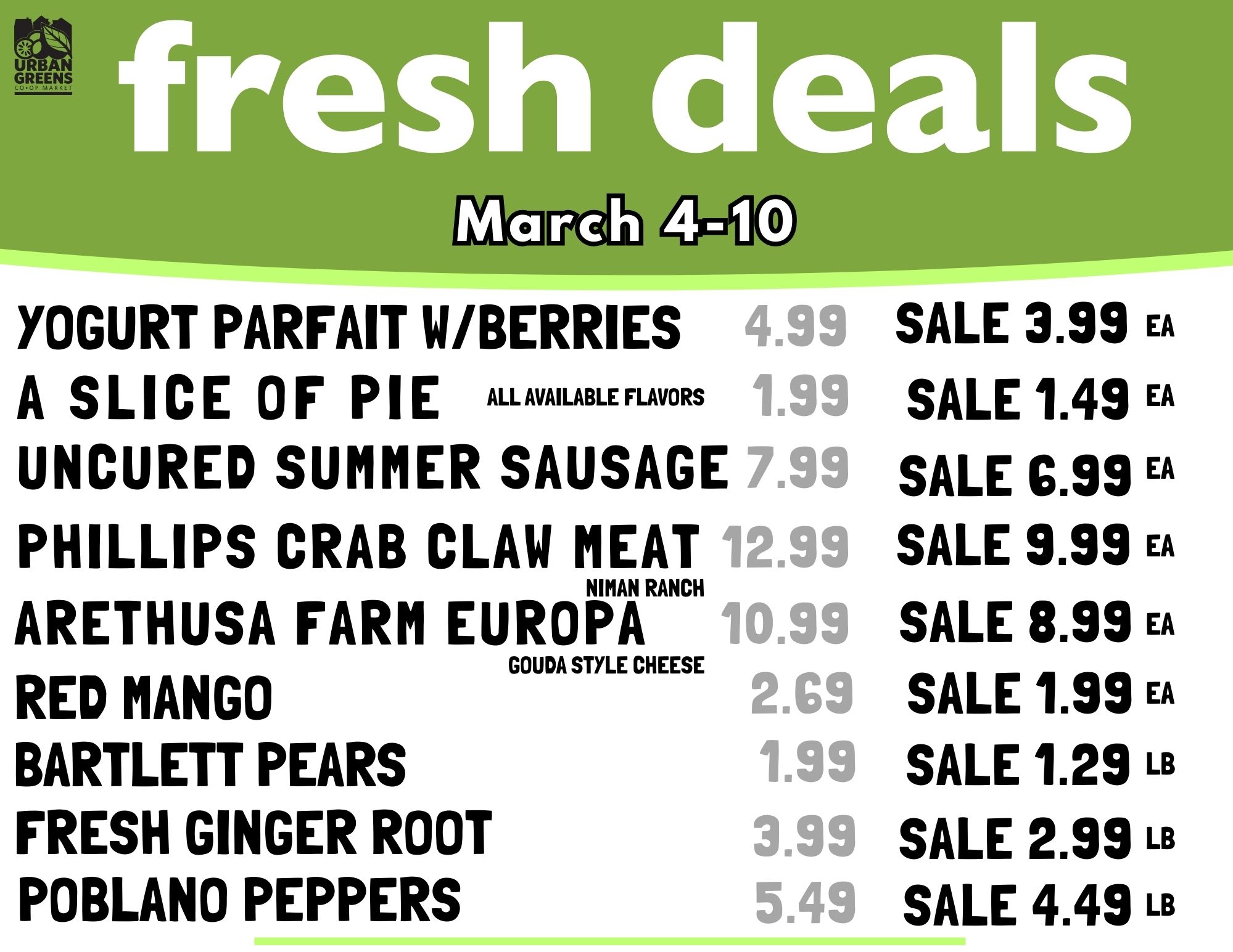 Fresh Deals Change Every Wednesday