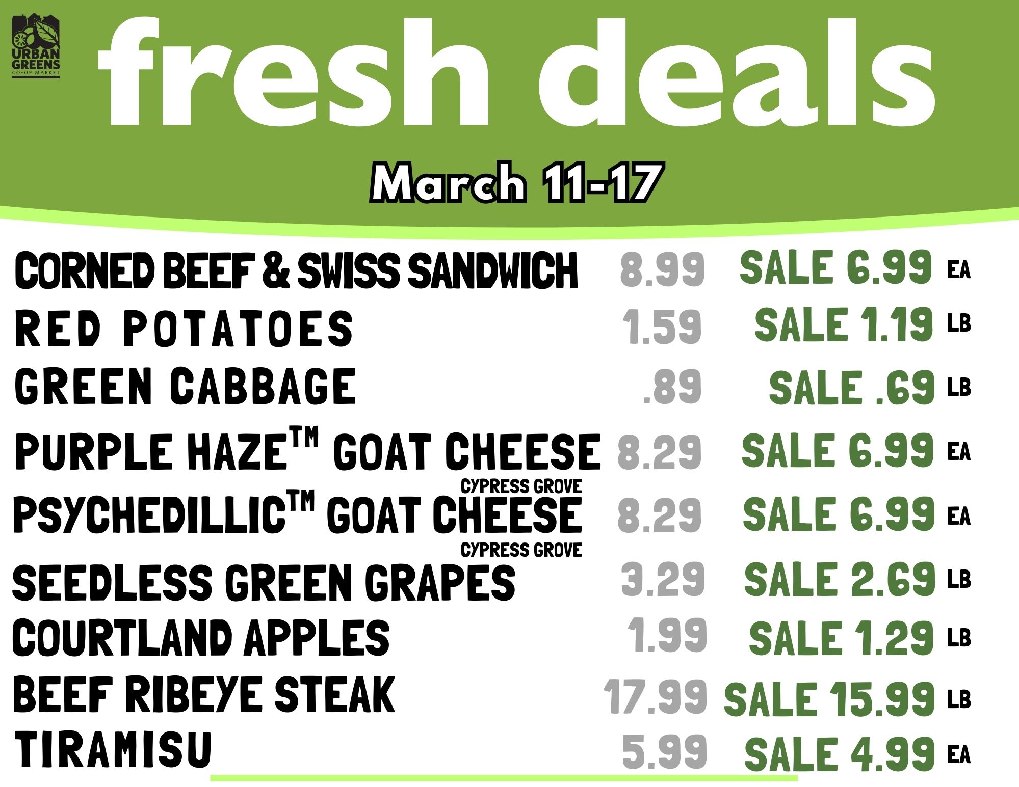 Fresh Deals Change Every Wednesday
