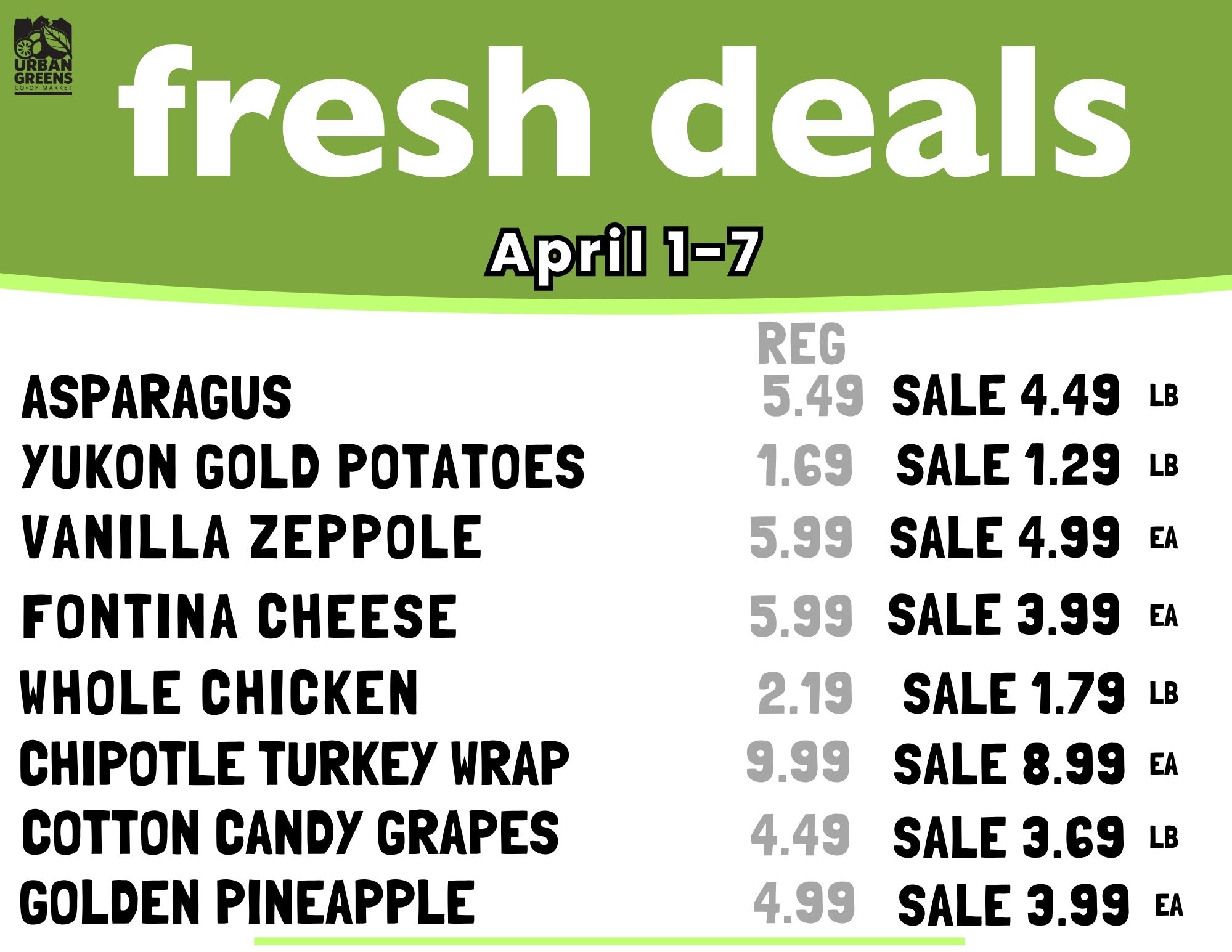 Fresh Deals Change Every Wednesday