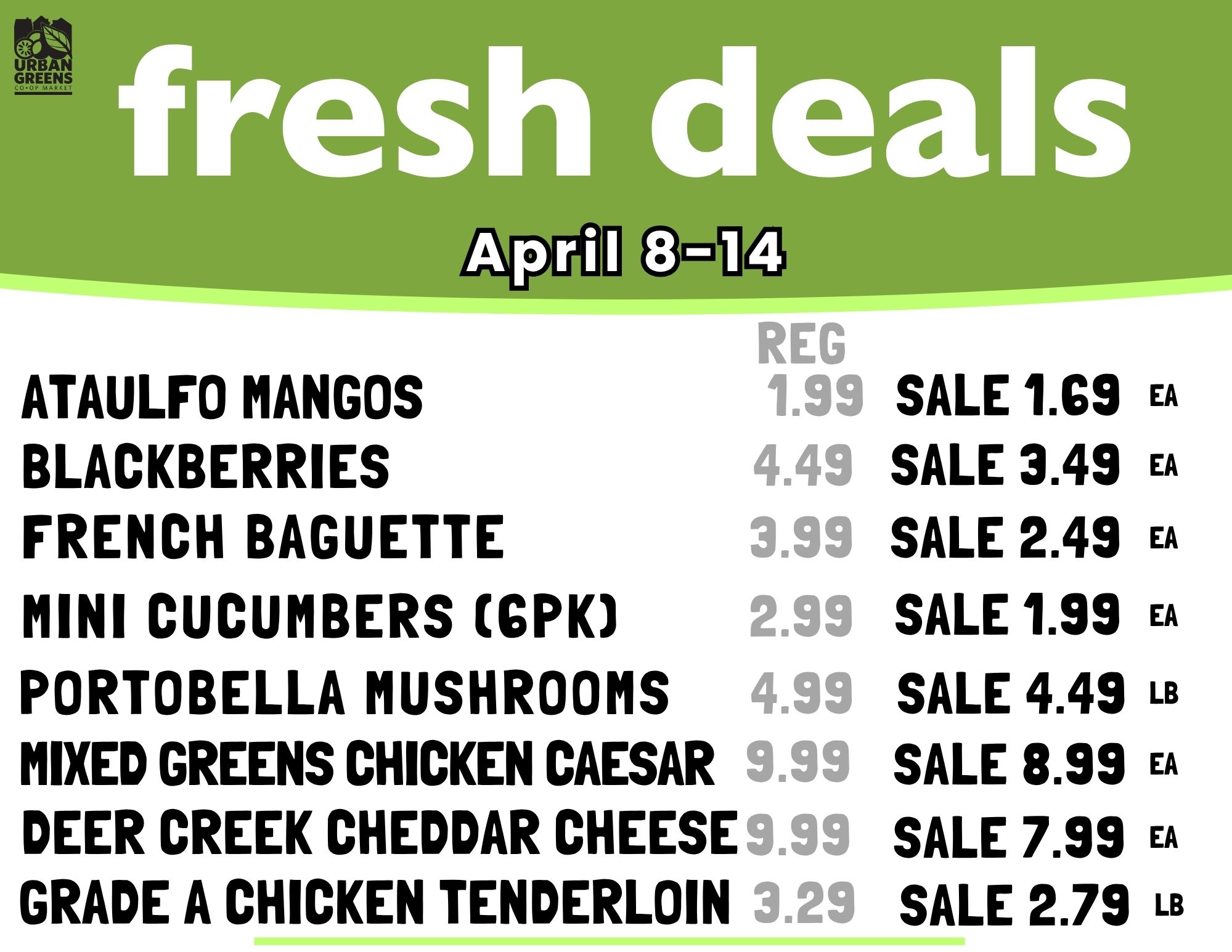 Fresh Deals Change Every Wednesday