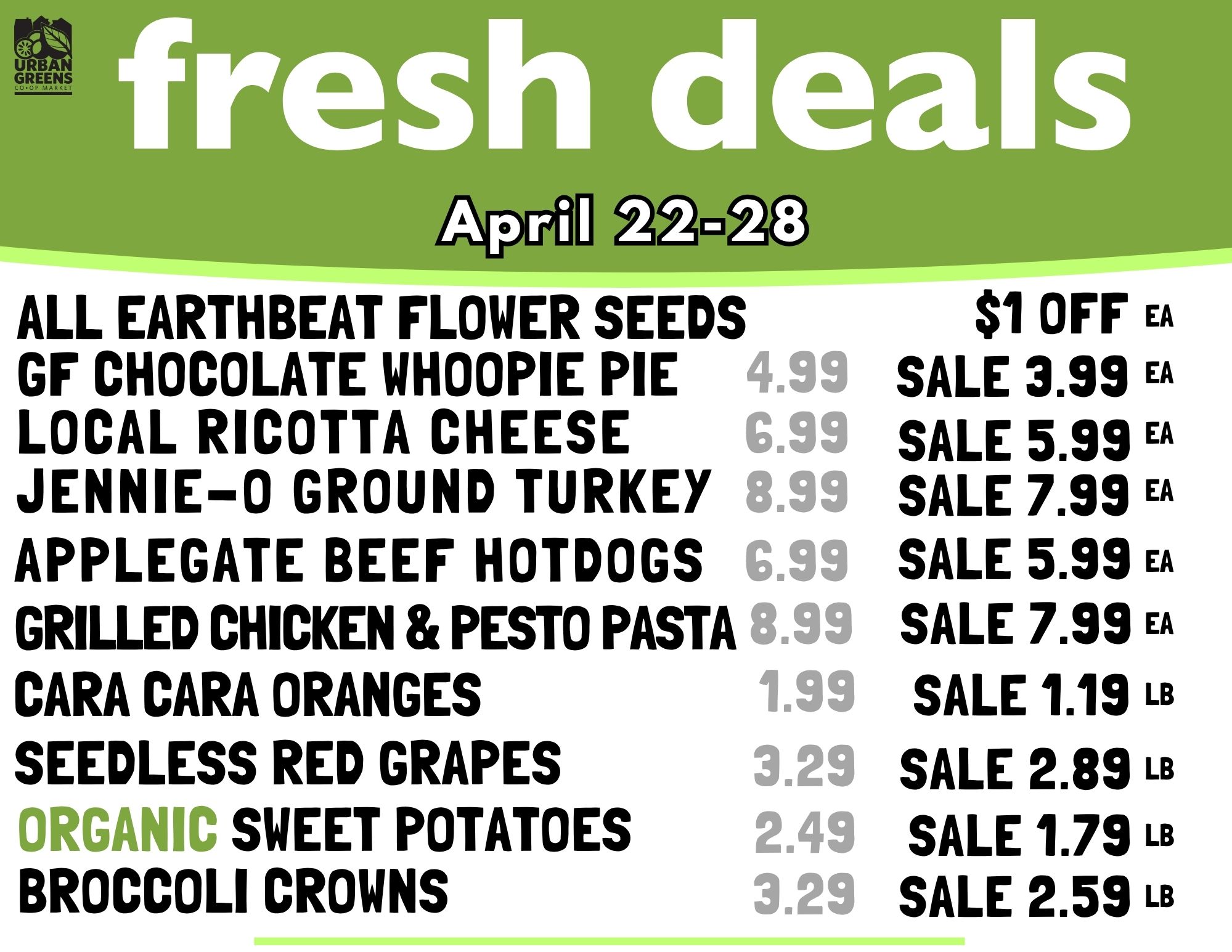 Fresh Deals Change Every Wednesday