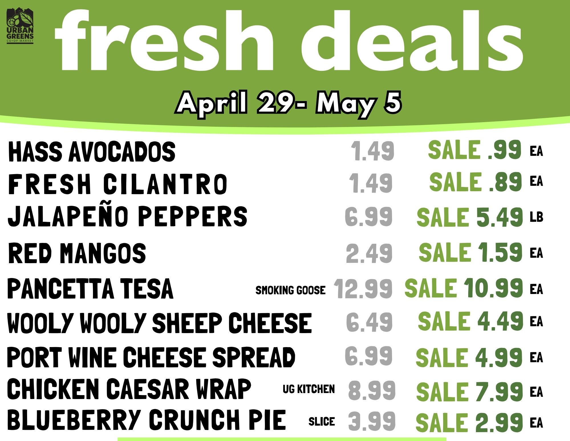 Fresh Deals Change Every Wednesday