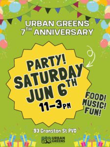 Celebrate 7 years with Urban Greens on June 6th 11-3pm