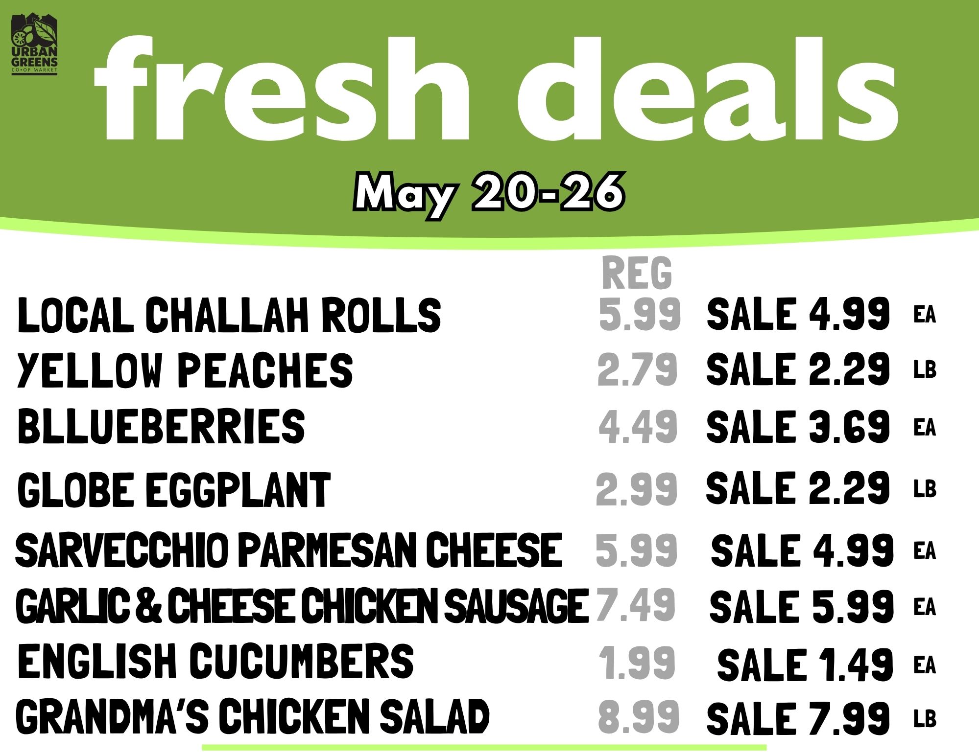 Fresh Deals Change Every Wednesday