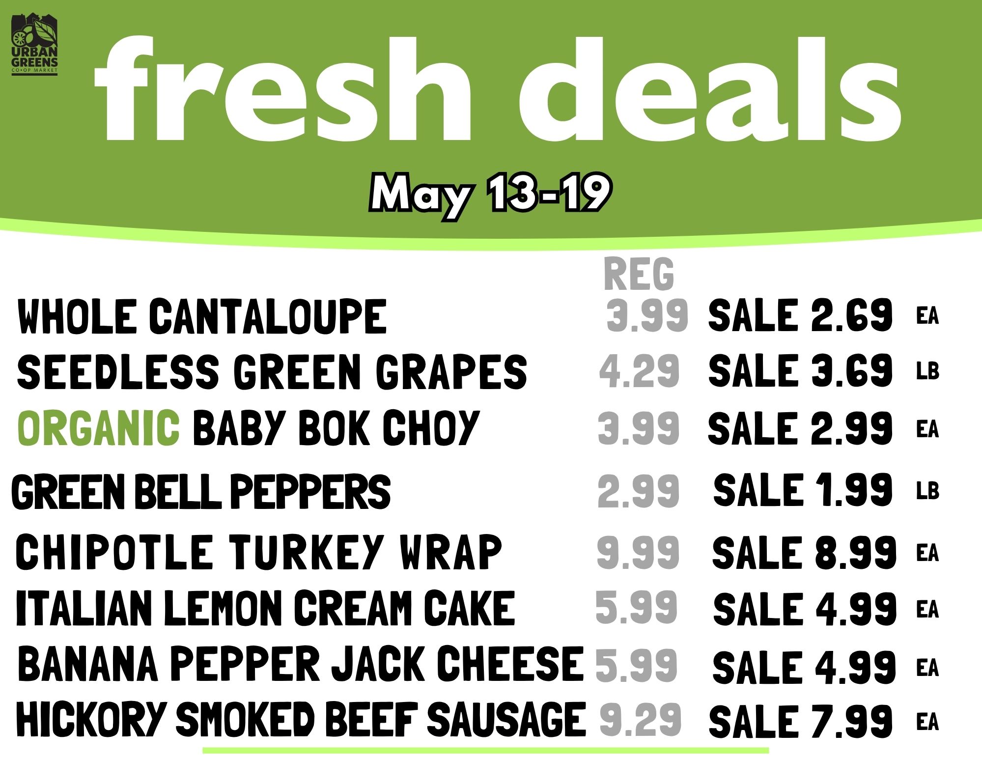 Fresh Deals Change Every Wednesday