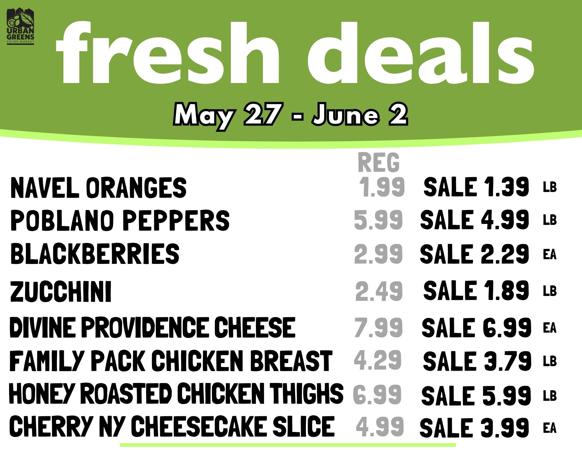 Fresh Deals Change Every Wednesday