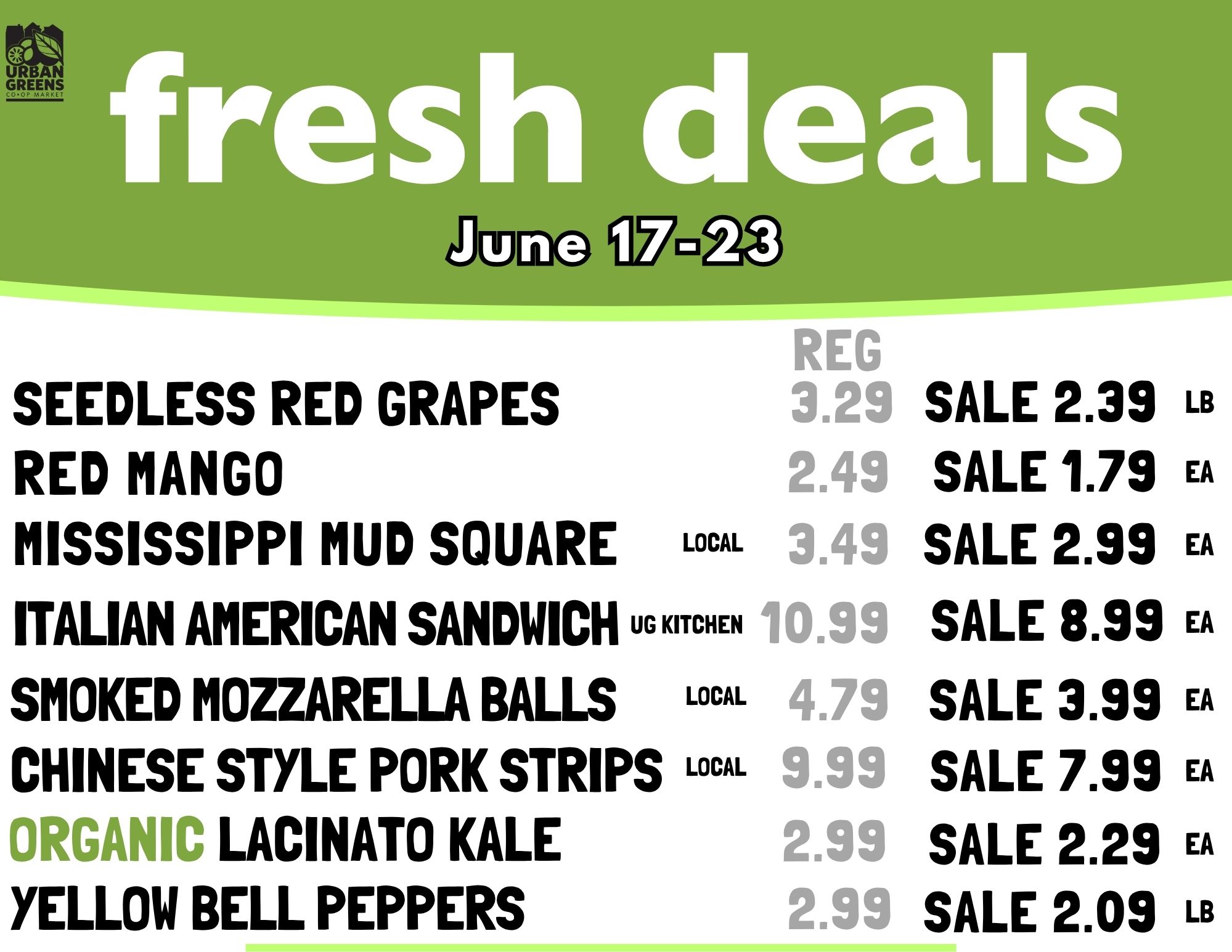 Fresh Deals Change Every Wednesday