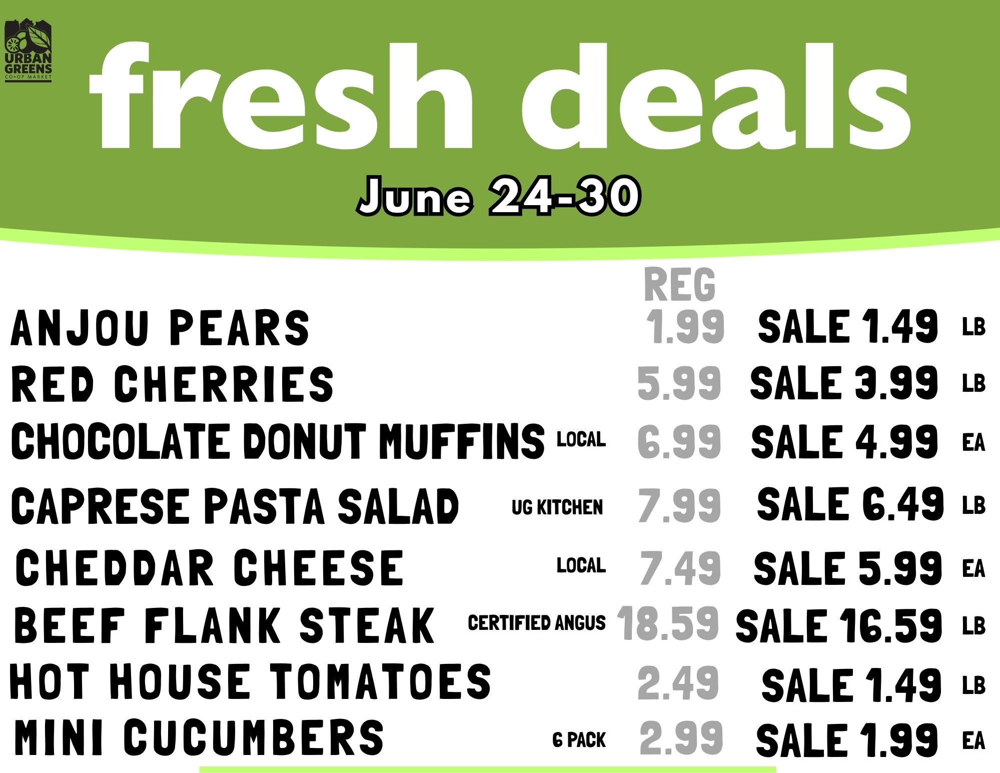 Fresh Deals Change Every Wednesday