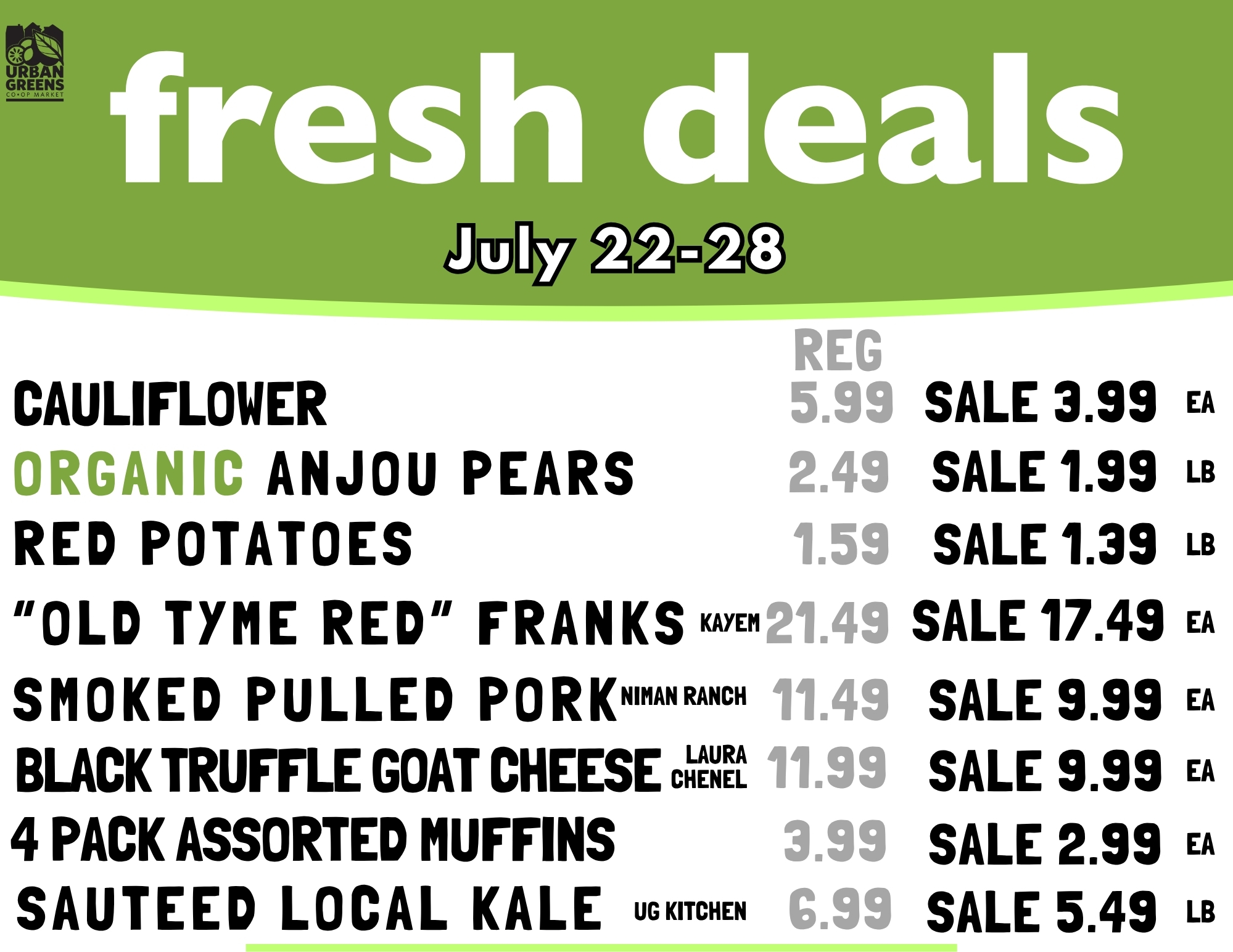 Fresh Deals Change Every Wednesday