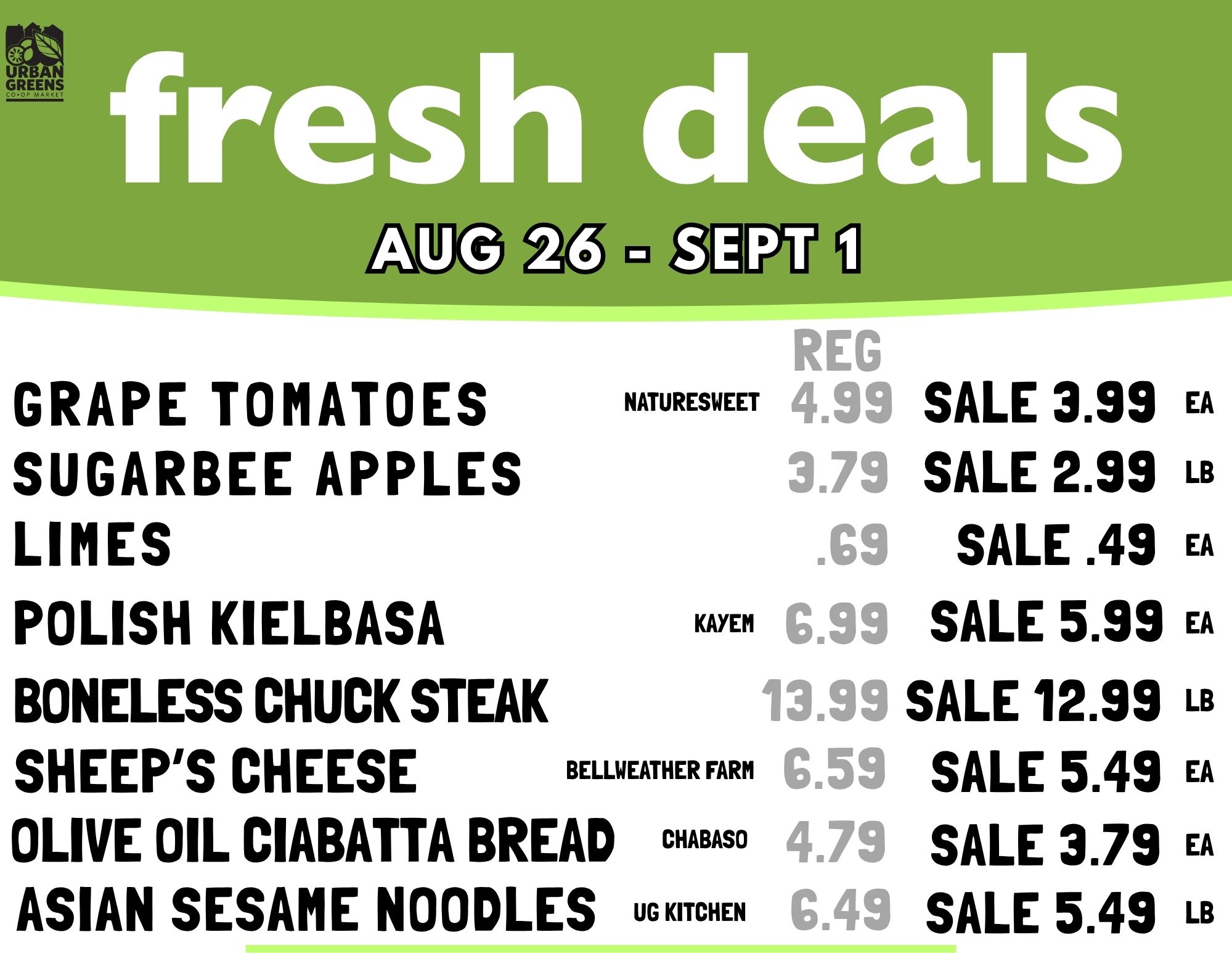 Fresh Deals Change Every Wednesday