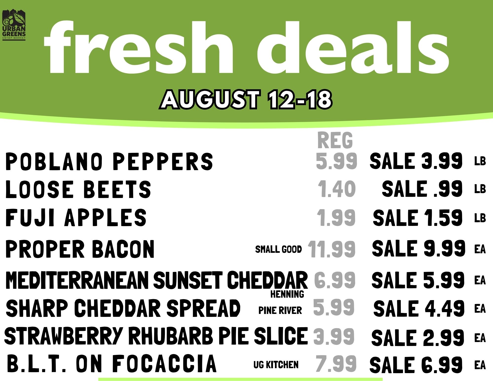 Fresh Deals Change Every Wednesday