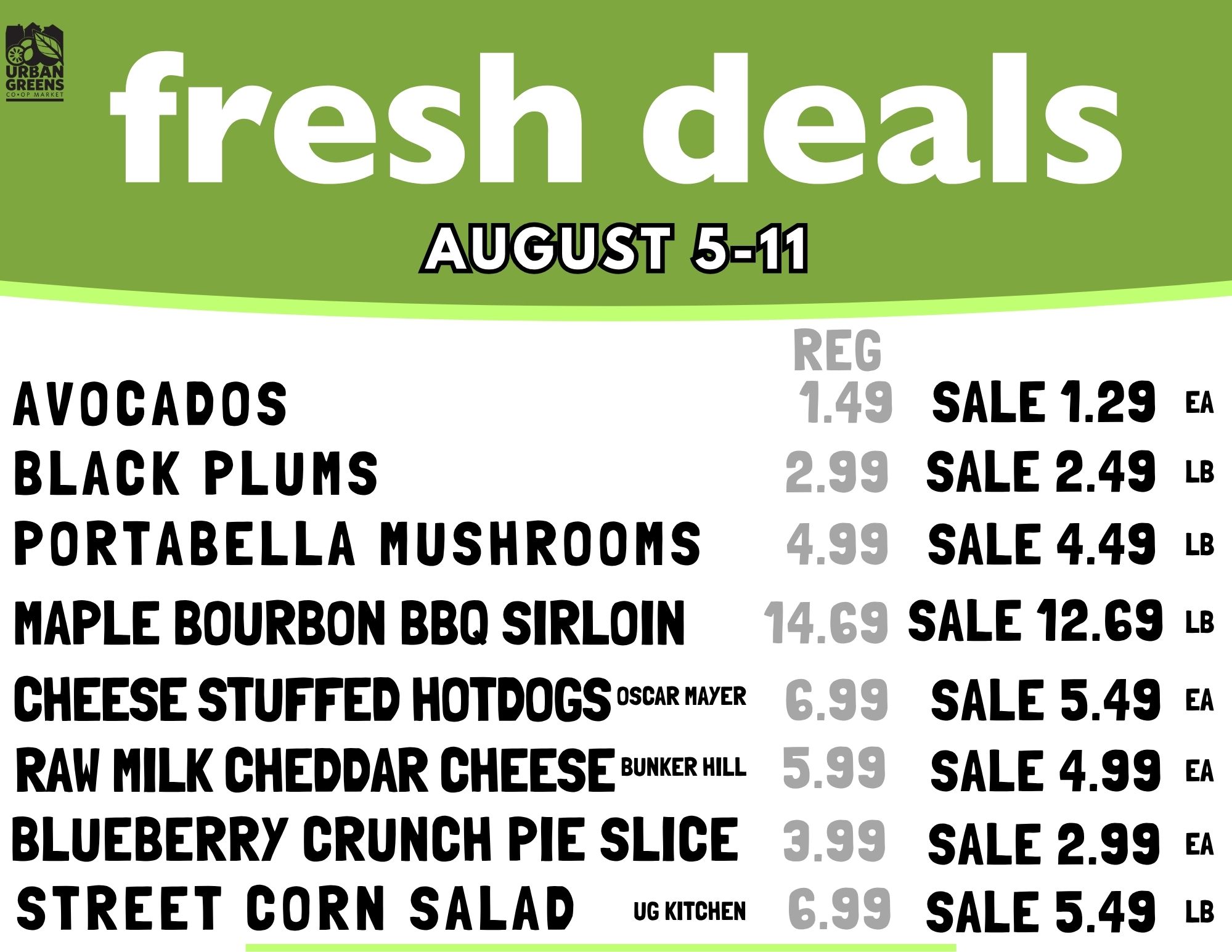 Fresh Deals Change Every Wednesday