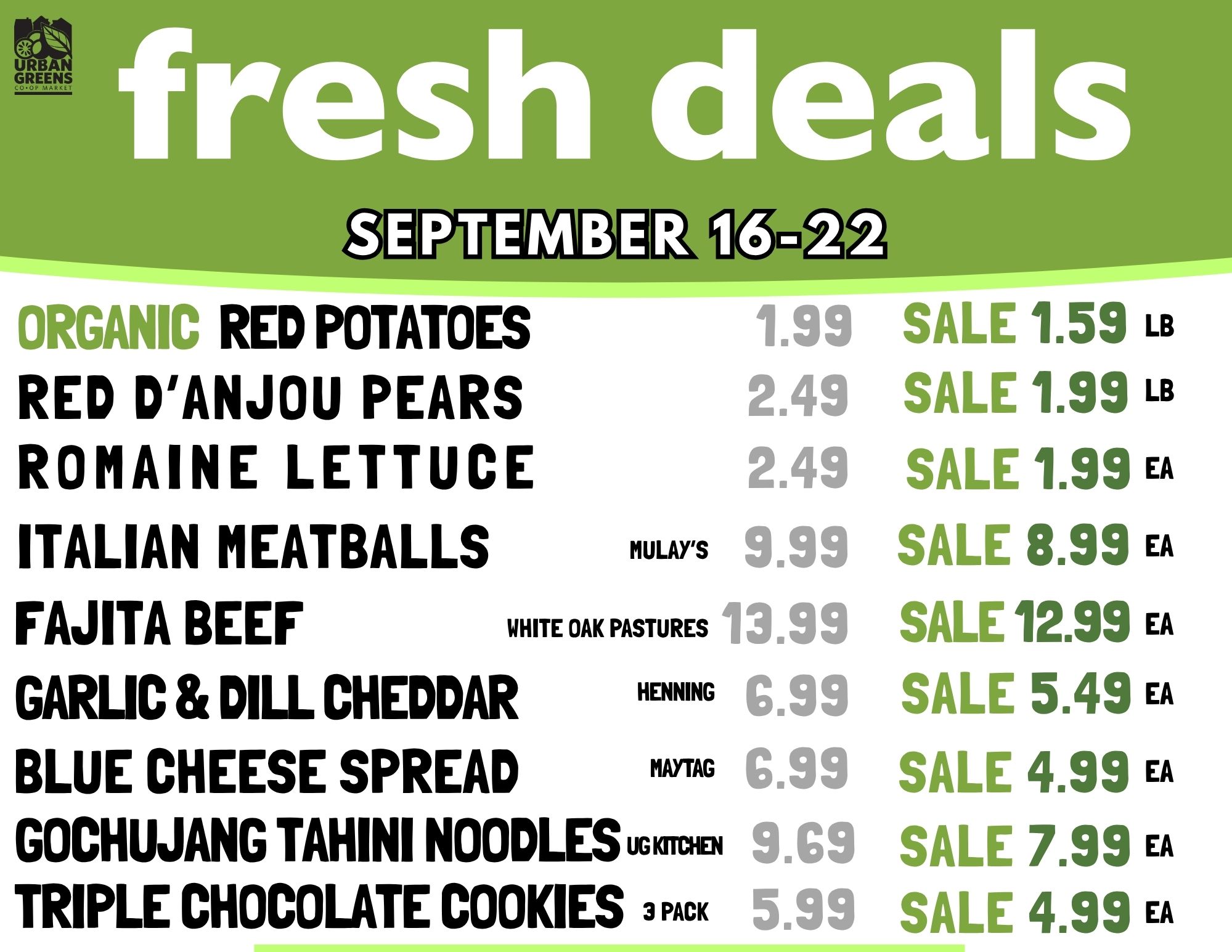 Fresh Deals Change Every Wednesday