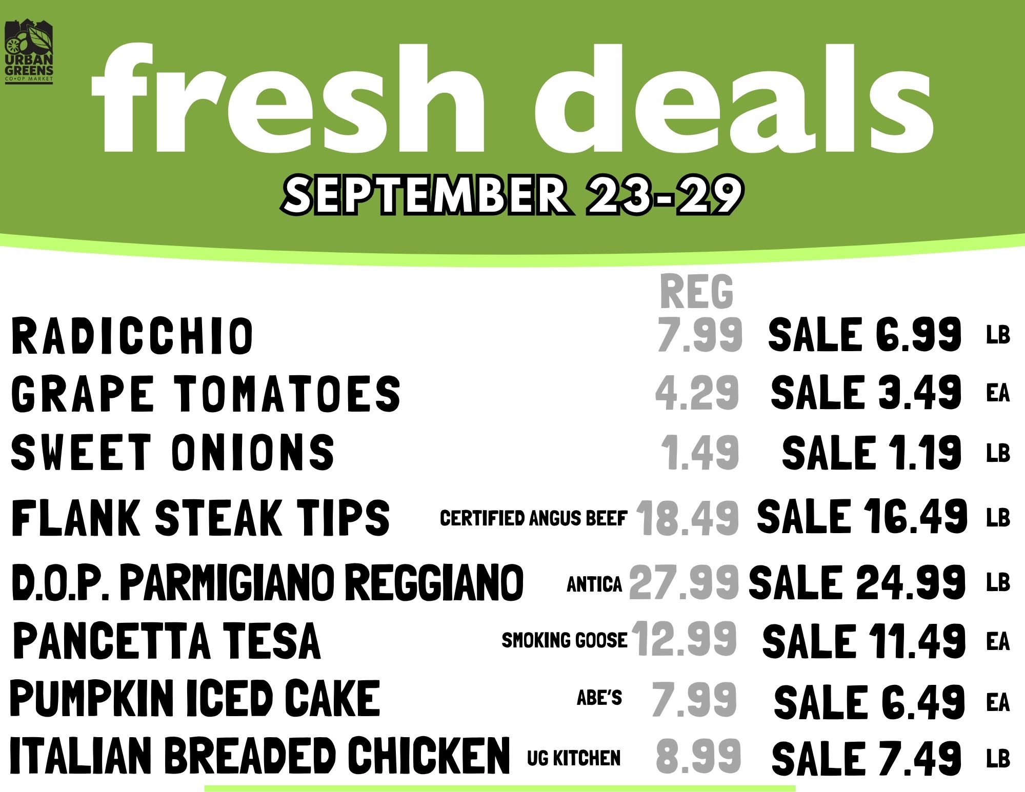 Fresh Deals Change Every Wednesday