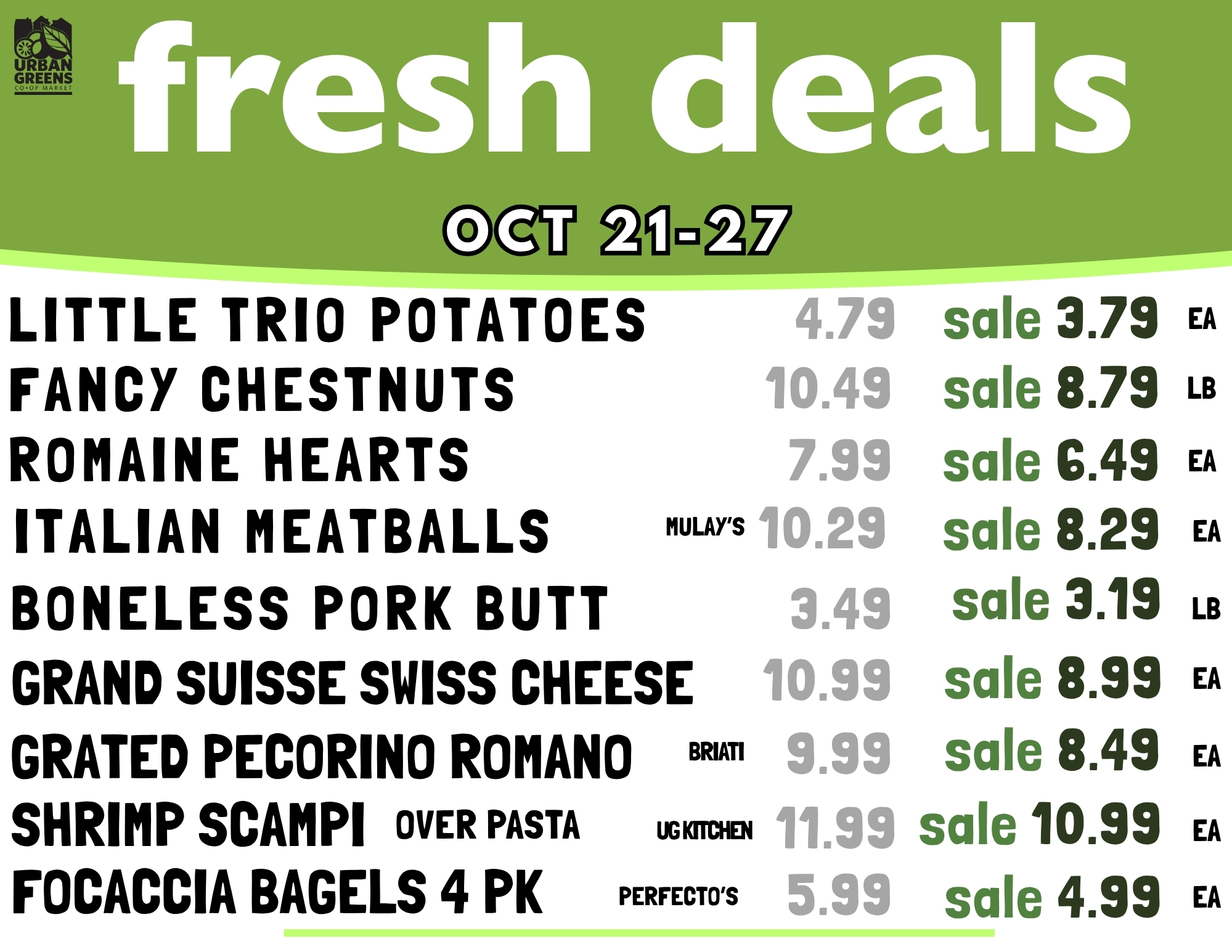 Fresh Deals Change Every Wednesday