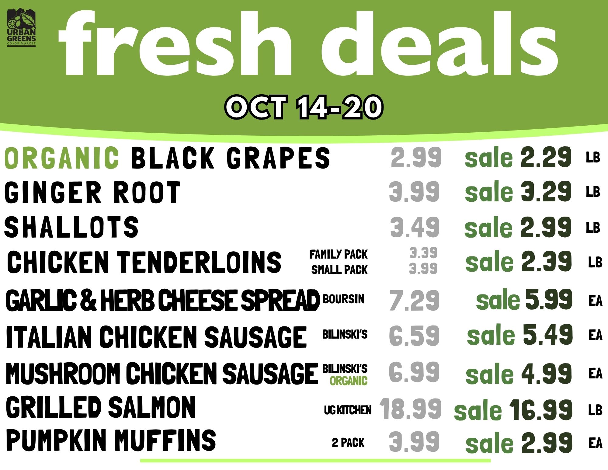 Fresh Deals Change Every Wednesday
