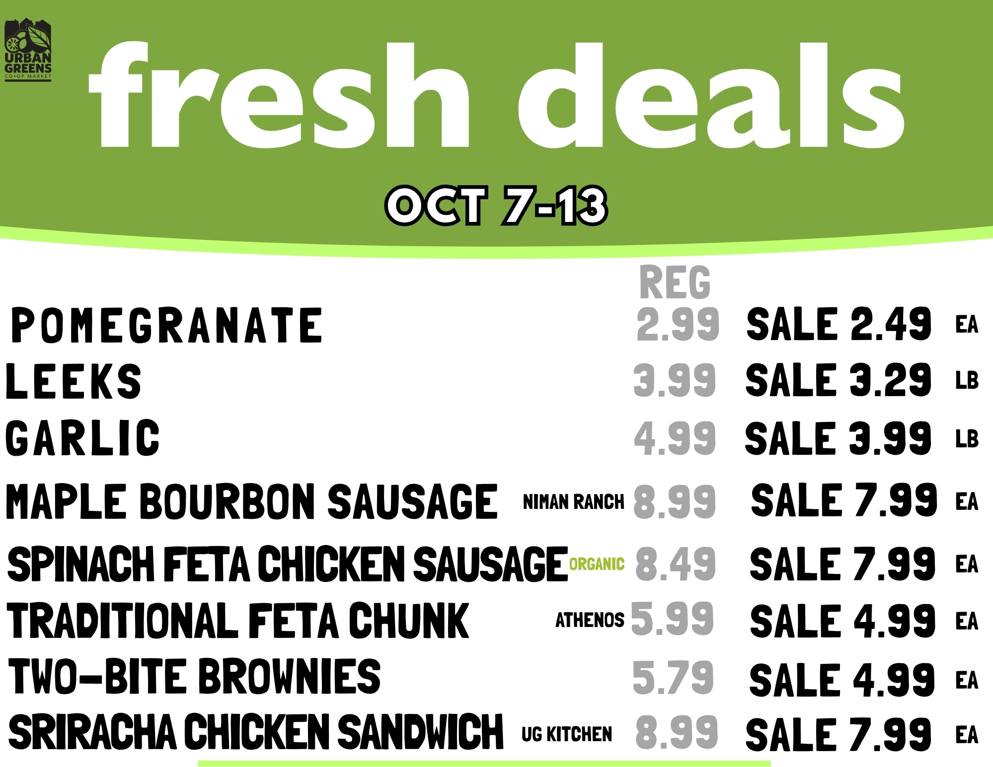 Fresh Deals Change Every Wednesday